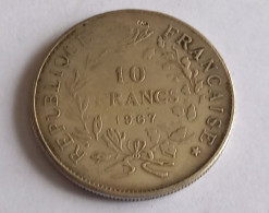 10 Francs Hercule 1967 Argent - Fausse Pièce De Monnaie - Counterfeit Coin - 10 Francs