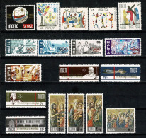 Malta Full Year 1976 - Yv 519/36**, Mi 524/41** MNH - Malte