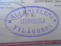 ZA456.4  Hungary   Romania  Világos Siria  -Arad  Nagy Klára  Élesd Alesd -Népiskolai Könyv 1907 -1911 - Diplômes & Bulletins Scolaires