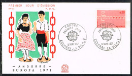EUR71 L3 - ANDORRE N° 212 EUROPA Sur Lettre - Storia Postale