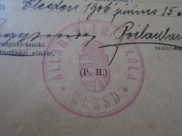 ZA456.5  Hungary   Romania    Nagy  Ernő   Élesd Alesd - Világos Siria  Arad Népiskolai Könyv 1905-1909 - Diplômes & Bulletins Scolaires