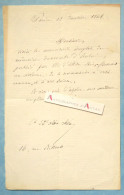 ● L.A.S 1868 Edmond D'ALTON SHEE De Lignières Manuscrit Mémoires Du Vicomte D'Aulnis - Lettre Autographe Pair De France - Politicians  & Military