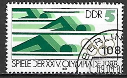 RDA   /   DDR.     1988.     NATATION      Oblitéré - Natation