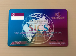 Mint USA UNITED STATES America Prepaid Telecard Phonecard, Singapore International Coin Show 1996, Set Of 1 Mint Card - Amerivox