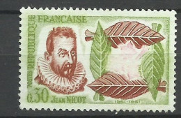 France  N° 1286   Jean   Nicot  Tabac  Rouge Absent     Neuf ( * )    B/TB    Voir Scans  Soldé  ! ! ! - Neufs