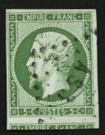 5c (n°12) TTB Margé Obl. Losange AS3. Superbe Qualité. - 1853-1860 Napoleon III