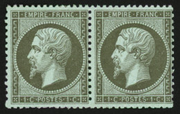 Paire 1c Empire (n°19) Neuf (1 Ex. ** + 1 Ex. *). Superbe. - 1863-1870 Napoleon III Gelauwerd