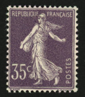 35c Semeuse Chiffre Maigre (n°136) Neuf **. Cote 450€. Superbe. - 1903-60 Semeuse Lignée