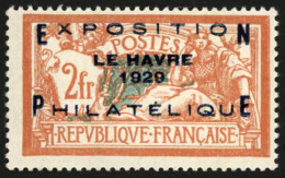 2F EXPOSITION LE HAVRE 1929 (n°257A) Neuf *. Signé SCHELLER. Superbe. - Autres & Non Classés