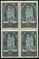 3F CATHEDRALE DE REIMS Type II (n°259a) Bloc De 4 Neuf **. Cote 1400€. Superbe. - Autres & Non Classés