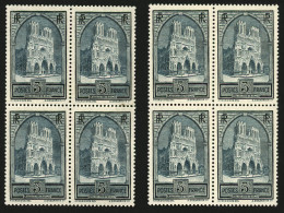 3F CATHEDRALE DE REIMS Type IV (n°259c) - 2 Blocs De 4 Neuf **. Cote 1080€. Superbe. - Sonstige & Ohne Zuordnung