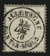 ALSACE LORRAINE : 4c (n°3) Oblitération Centrale Cachet D' Entrée Français ALLEMAGNE PONT-A-MOUS. Trés Rare Avec Cette O - Otros & Sin Clasificación