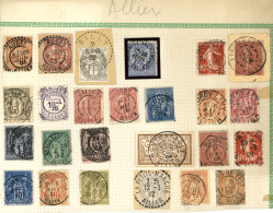 ALLIER : Superbe Collection D' Oblitérations Sur 73 Timbres. Nombreux Bureaux De Distributions. TTB. - 1849-1876: Periodo Clásico