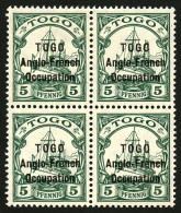 TOGO - ANGLO FRENCH OCCUPATION  - Tirage De SANSANE MANGU : 5pf (n°55) Bloc De 4 Neuf (2 Timbres Du Haut *, 2 Timbres Du - Otros & Sin Clasificación