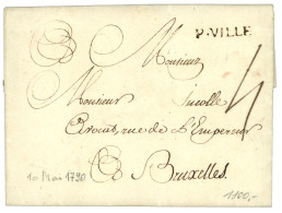 ARDENNES - PHILIPPEVILLE : 1790 P.VILLE (Lenain 2) Sur Lettre Avec TB Texte Daté "NEUVILLE" Sur Les REVOLUTIONS Et Insur - 1701-1800: Precursors XVIII