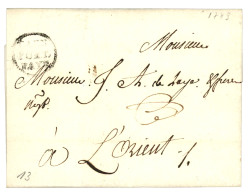 CALVADOS : 1789 Rare Cachet CAEN PORT PAYE (Lenain 8) Sur Lettre Sans Texte Mais Datée "Au Chateau Du ... Prés CAEN 27 J - 1701-1800: Precursores XVIII