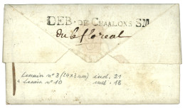 MARNE - ARDENNES : An 2 DEB.DE.CHAALONS SM (Lenain 10) + Recto ROCROI Faible (Lenain 3) Sur Lettre Avec Texte Daté "ROC  - 1701-1800: Vorläufer XVIII