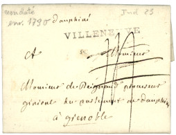 OISE : VILLENEUVE (Lenain 1) Sur Lettre Avec Texte (ss Année). Indice 23. TTB. - 1701-1800: Precursors XVIII