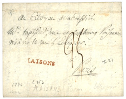 PARIS - BOITE DE BANLIEUE : 1746 MAISONS Rouge (Lenain 153) Sur Lettre Avec Texte. Indice 21. TTB. - 1701-1800: Precursori XVIII