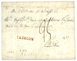 PARIS - BOITE DE BANLIEUE : 1746 MAISONS Rouge (Lenain 153) Sur Lettre Avec Texte. Indice 21. TTB. - 1701-1800: Precursors XVIII