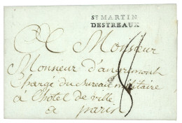 RHONE : Cachet Rare St MARTIN / DESTRAUX (Lenain) Sur Lettre Sans Texte. Indice 23. Frappe Luxe. - 1701-1800: Précurseurs XVIII