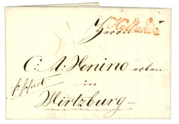 1809 Cachet Rouge HOLLANDE (type) Rare Sur Lettre De ROTTERDAM Pour WIRTZBURG (ALLEMAGNE). TTB. - Entry Postmarks