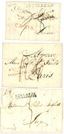 1804/10  3 Lettres Avec HOLLANDE PAR FLESSINGUE Rouge, HOLLANDE PAR ANVERS, HOLLANDE PAR MAASEYCK. TB. - Marques D'entrées