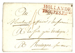 "ILE DE GOREE" : An 10 HOLLANDE TROUPES Faises Sur Lettre Avec Texte Daté "Au Camp De L' Isle De GOREE" Pour BOULOGNE SU - Army Postmarks (before 1900)