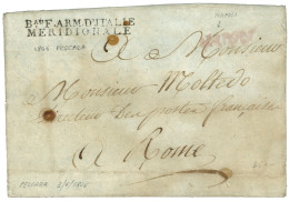 1806 Bau F ARM. D'ITALIE MERIDIONALE Sur Lettre Avec Texte (pd) Daté "PESCARA" Pour ROME. TTB. - Bolli Militari (ante 1900)