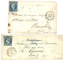 1855 N°14 Pd AOBC + ARMEE ORIENT Bau Gal Et 1863 N°14 TTB Margé GC 2240 + ESCAD. DE LA MEDIT. MARSEILLE. TB. - Army Postmarks (before 1900)