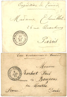 TUNISIE : 1882 2 Lettres Avec 8e BRIGADE DE RENFORT EN AFRIQUE Et DJERBA TRESOR ET Pes. Superbe. - Armeestempel (vor 1900)