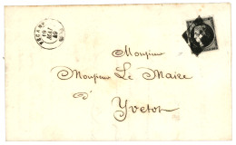 1849 20c Noir (n°3) TTB Margé Obl. Grille "Semi Pleine !!" + T.15 FECAMP Sur Lettre Pour YVETOT. Spectaculaire Et Rare.  - 1849-1850 Ceres