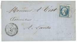 1867 N°22 (pd) Obl. GC 4579 + DONGES BOITE MOBILE Sur Lettre Pour NANTES. Superbe. - 1863-1870 Napoléon III Con Laureles