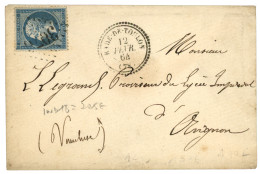 1864 20c (n°22) Obl. GC 3076 + T.22 RADE DE TOULON Sur Env. Pour AVIGNON. TB. - Maritieme Post