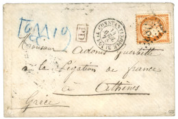 CONSTANTINOPLE : 1875 40c (n°38) Obl. GC 5083 + CONSTANTINOPLE Sur Lettre Pour ATHENES (GRECE). TTB. - 1849-1876: Periodo Clásico