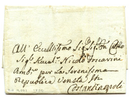 RHODES - PRECURSEUR : 1792 Lettre Avec Texte Daté "RODI" Pour CONSTANTINOPLE. RARETE à Cette Date. Superbe. - 1701-1800: Precursors XVIII