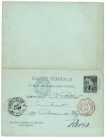 1891  COLONIES GENERALES Entier 10c (+ Réponse)  Obl. BRAZZAVILLE CONGO FRANCAIS Pour PARIS. Superbe. - Other & Unclassified