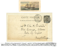 "H.M.S THRUSH - Expédition Punitive Contre KING KOKO Of NIMBY, Riviére NIGER" :  1895 Entier 10c Daté "H.M.S THRUSH" Obl - Otros & Sin Clasificación