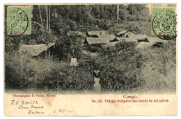 "COCO-BEACH Pour Le BRESIL" : 1907 5c (x2) Obl. COCO-BEACH GABON Sur Carte Pour RIO-GRANDE  (BRESIL). TTB. - Altri & Non Classificati