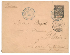 "FERNAN-VAZ CONGO" : 1898 Entier 25c Obl. FERNAN-VAZ CONGO FRANCAIS Pour La FRANCE. Superbe. - Other & Unclassified