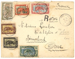 "N'DELE" (ouvert En 1910) : 1913 1c + 2c+ 4c +5c+ 10+ 15c Obl. N'DELE OUBANGUI-CHARI TCHAD Sur Lettre Pour La FRANCE. Bu - Other & Unclassified