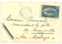 CONGO (BELGIAN CONGO) Via French CONGO : 1913 CONGO 25c Obl. OUBANGUI-CHARI TCHAD Sur Enveloppe Avec Texte De ZONGO Via  - Other & Unclassified