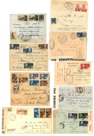 OUBANGUI - TCHAD - GABON: 1917/44 Lot De 9 Lettres Avec CENSURES (1ére Et Seconde GUERRE MONDIALES). TTB. - Other & Unclassified