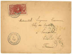 MAURITANIE : 1907 10c Obl. MOUDJERIA MAURITANIE Sur Lettre Pour La FRANCE. Rare. TTB. - Autres & Non Classés