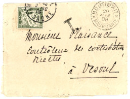 MAURITANIE : 1909 BOUTILIMIT MAURITANIE + Cachet T Sur Lettre Non Affranchie Pour La FRANCE Taxé Avec 20c TAXE Obl. VESO - Other & Unclassified