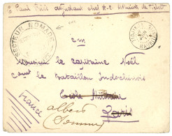 MAURITANIE : 1917 TIDJIKJA MAURITANIE + Grand Cachet SECTEUR NOMADE + "Chef MEHARISTE De TICHUTT" Sur Enveloppe Pour PAR - Andere & Zonder Classificatie