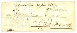 TAHITI - ILES MARQUISES : 1852 Rarissime Marque Manuscrite "MOUKA HIVA 24 Juin 1852" + Taxe 6 + OUTRE-MER LORIENT Sur En - Sonstige & Ohne Zuordnung