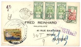 TAHITI : 1918 5c (x3) + 35c Obl. PAPEETE TAHITI + COCONUT CHRISTMAS ISLAND 5c Sur Lettre Pour La SUISSE. TTB. - Other & Unclassified