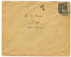 ALBANIA : 1914 AUSTRIA 1h Canc. TRIESTE + "T" Tax Marking On Envelope (PRINTED MATTER Rate) On Envelope To DURAZZO Taxed - Albania