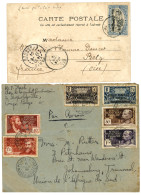 CONGO BELGE : 1938 Lettre AVION De LEOPOLVILLE Via POINTE NOIRE CONGO FRANCAIS Et 1904 CAMEROUN Via CONGO BELGE. TB. - Otros & Sin Clasificación